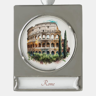 Roman Kolosseum Paradies für Kletterhexen: Banner-Ornament Silber