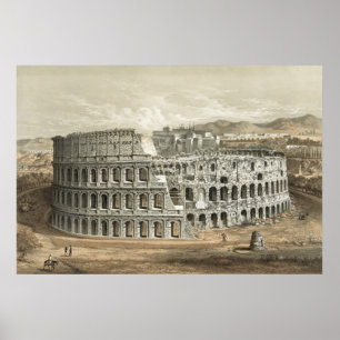 Roman Kolosseum Vintage Kunst Poster