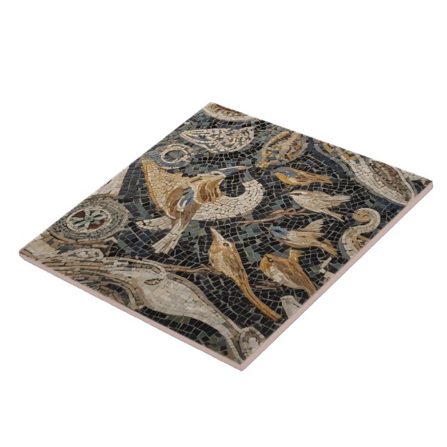 Roman Mosaik Style Birds Keramik Tile Fliese (Seite)