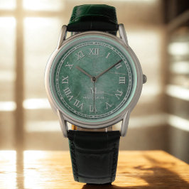 Roman Numeral Men Watch - Jade Inspiriert Face Armbanduhr