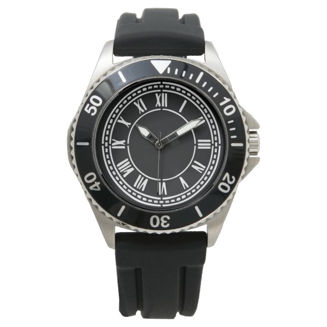 Roman Numerals Luxus Armbanduhr (Vorderseite)