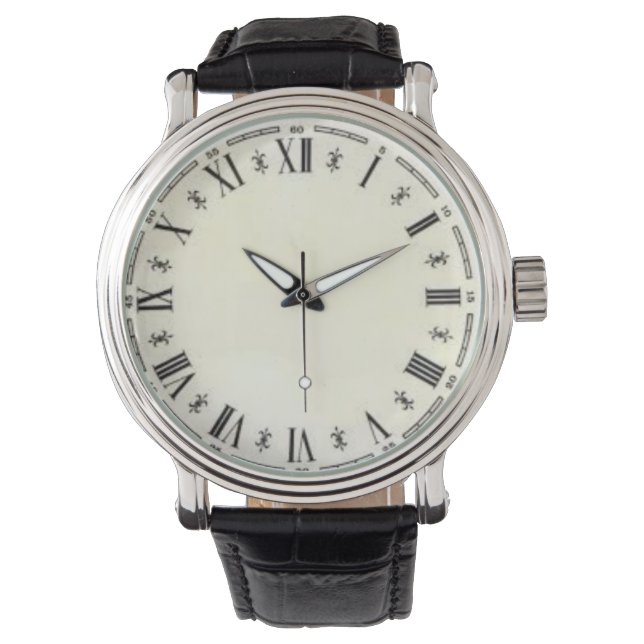 Roman Numerals Moderne Nummer groß einfach zu lese Armbanduhr (Vorderseite)