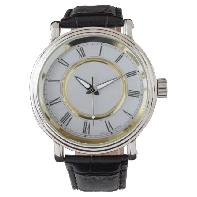 Roman Numerals Moderne Nummer groß einfach zu lese Armbanduhr (Vorderseite)