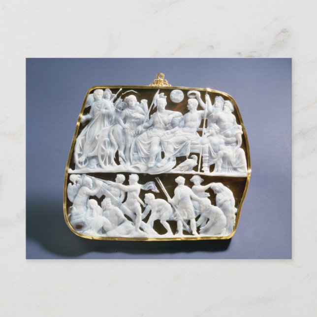 Roman onyx cameo, 1. Jahrhundert n. Chr. Postkarte (Vorderseite)