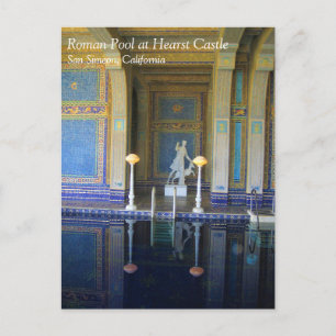 Roman Pool auf der Burg Hearst, Kalifornien Postkarte