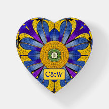 Roman Provence Blau & Gelb Inspiriert - Initialen