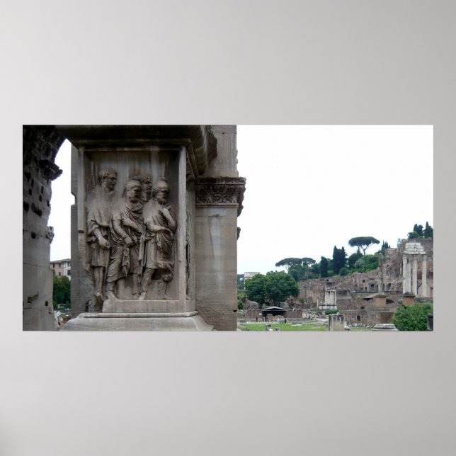 Roman Ruins Eingang in Rom Italien Poster (Vorne)