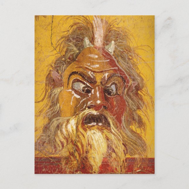 Roman Theatermaske Postkarte (Vorderseite)