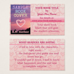 Romance Auteur du livre Promotion Coeurs roses