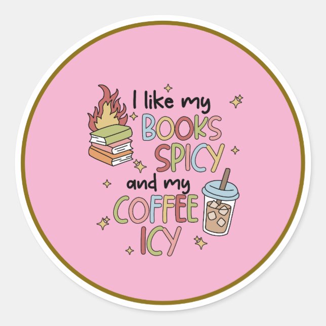 Romance books and coffee sticker (Devant)