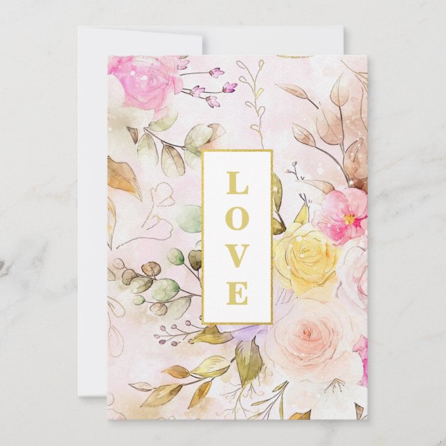 *~ Romance Bow AR26 Blume QR UAWG Wedding Invita Einladung (Vorderseite)