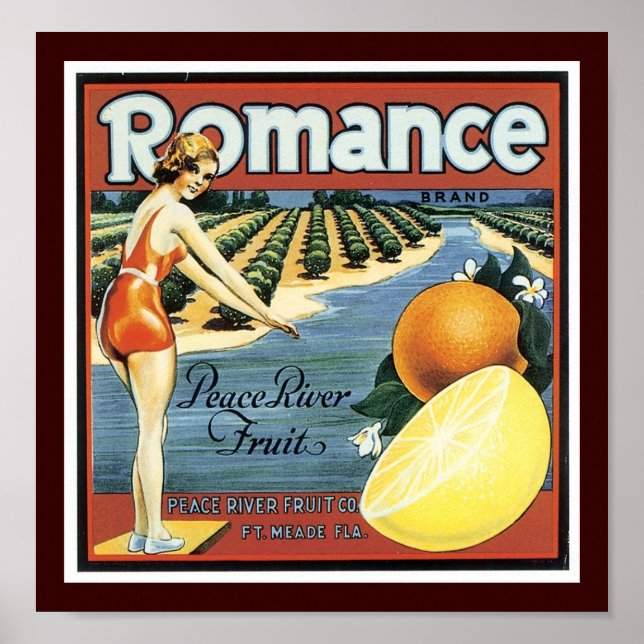 Romance Brand Peace River Fruit Poster (Vorne)