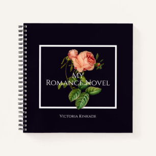 Romance Carnet novel avec Rose rose Vintage