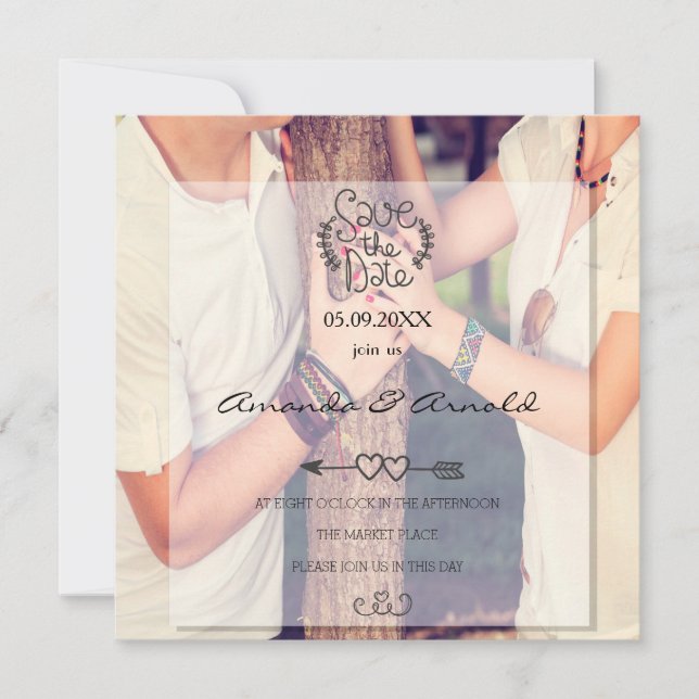 Romance Couple In Love Photo Enregistrer Les Carte (Devant)