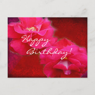 Romance et Roses rouges - Carte d'anniversaire