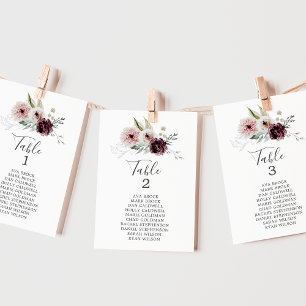 Romance florale Numéro de tableau Sièges Cartes gr