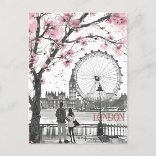 Romance in London Postkarte