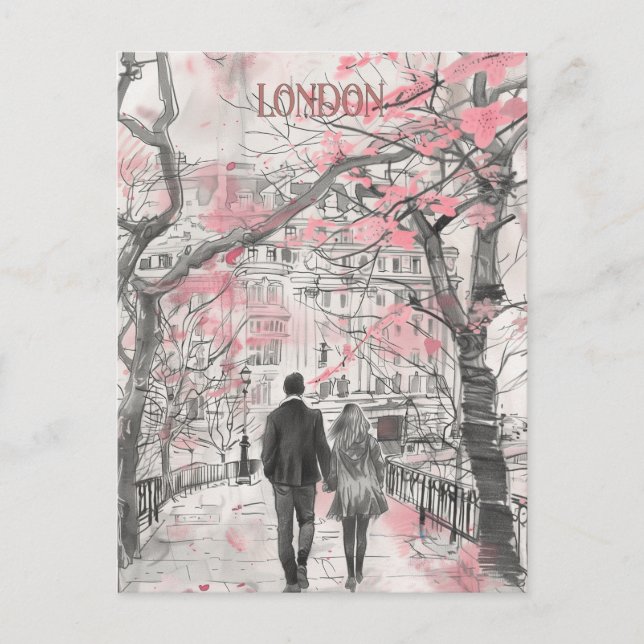 Romance in London Postkarte (Vorderseite)