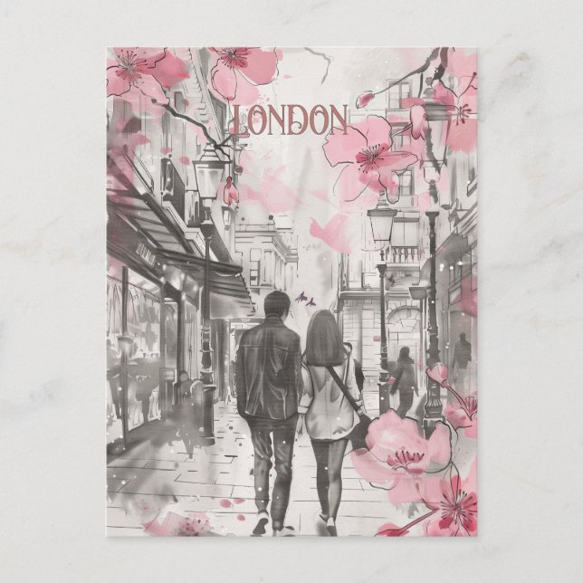 Romance in London Postkarte (Vorderseite)