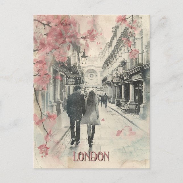 Romance in London Postkarte (Vorderseite)