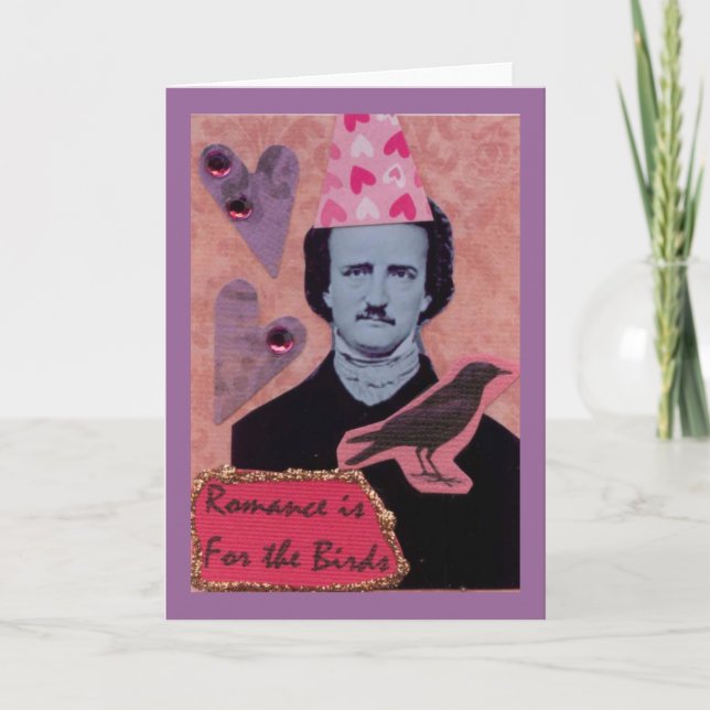 Romance ist für die Vögel Feiertagskarte (Vorderseite)