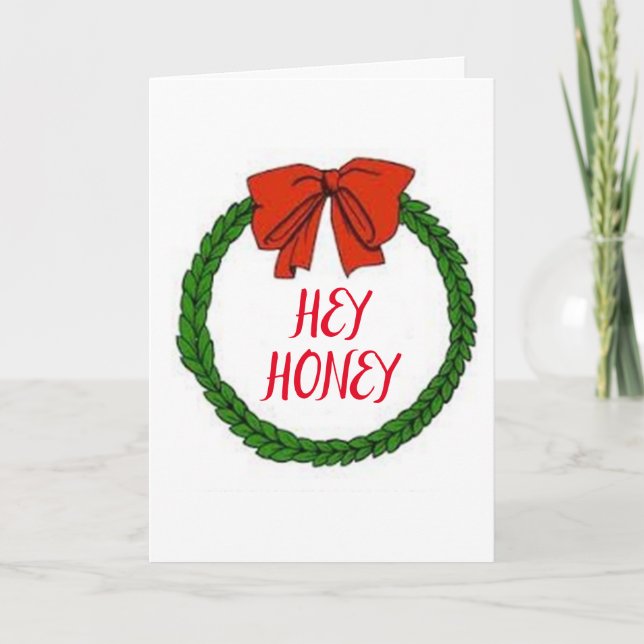 **ROMANCE, LIEBE UND URLAUB MISTLETOE** MIT IHNEN KARTE (Vorderseite)
