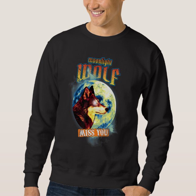 Romance Lone Romantischer Wolf Liebe Wilderness Sweatshirt (Vorderseite)