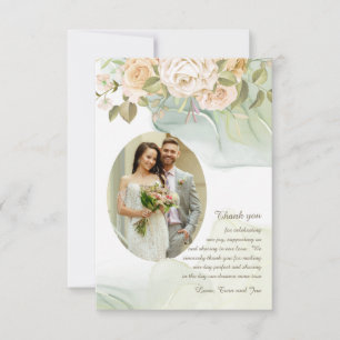 Romance Mariage Merci Carte photo