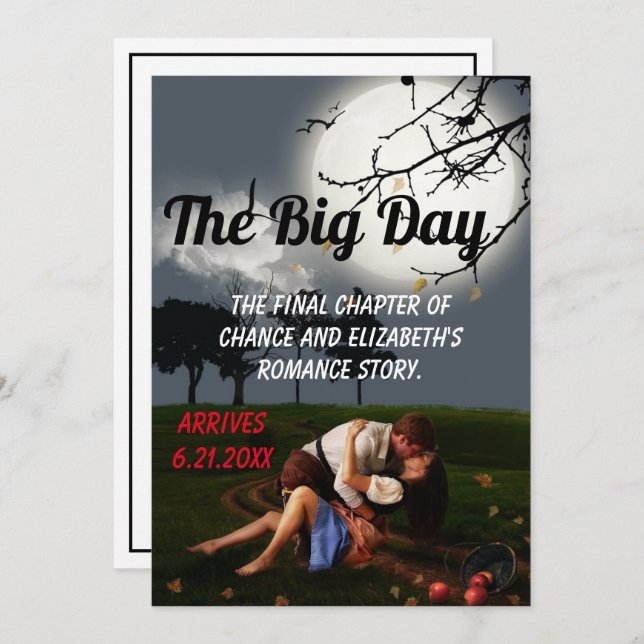 Romance Novel Style Einladung (Vorne/Hinten)