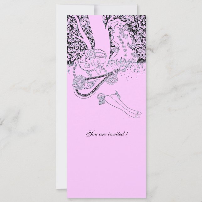 ROMANCE/ROMANTIC LOVERS PINK LILAC WEDDING PARTY EINLADUNG (Vorderseite)