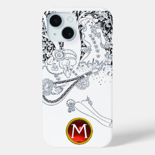 ROMANCE/ROMANTISCHE LIEBER SCHWARZ-WEISSES ROTES M iPhone 15 HÜLLE