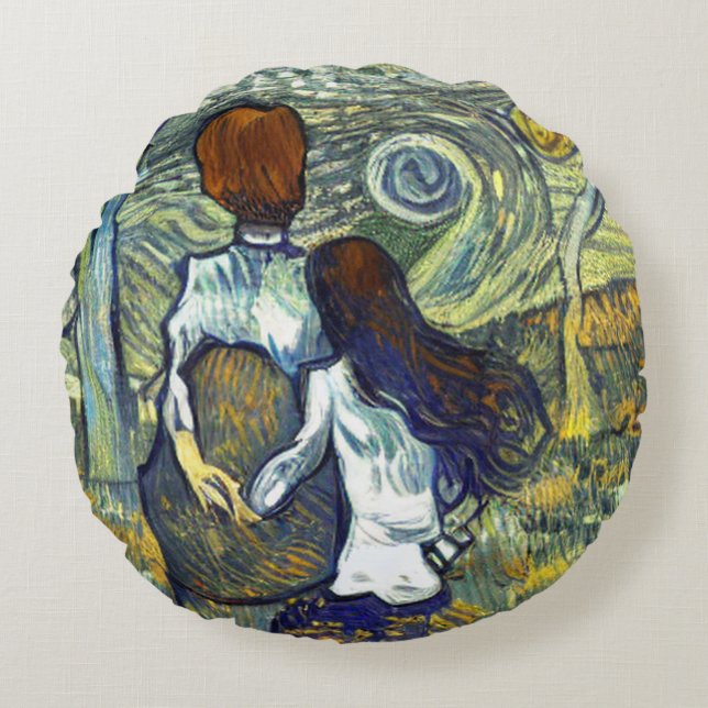 ROMANCE RUNDES KISSEN (Vorderseite)
