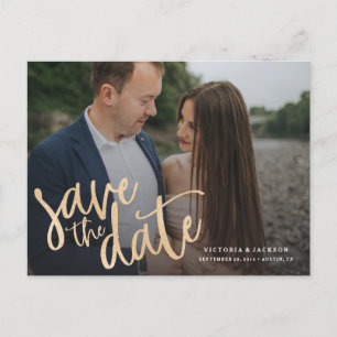 Romance Save the Date Postcard Ankündigungspostkarte