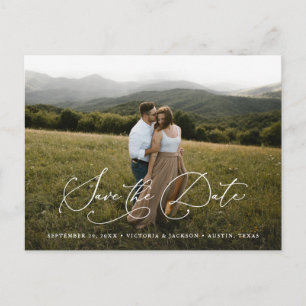 Romance Save the Date Postcard Ankündigungspostkarte