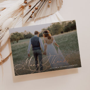 Romance Vielen Dank Wedding Foil Danke Card Folieneinladung