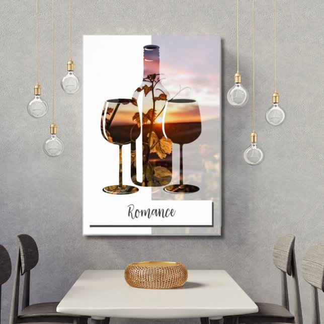 Romance - Wein für zwei Personen bei Sonnenunterga Poster (Romance)