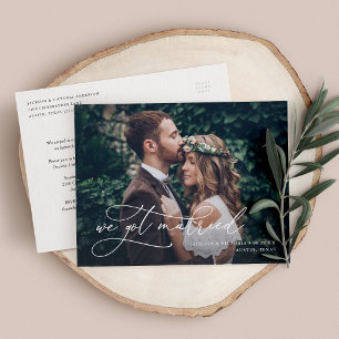 Romance Wir Got Verheiratete Eloption Postcard Ankündigungspostkarte