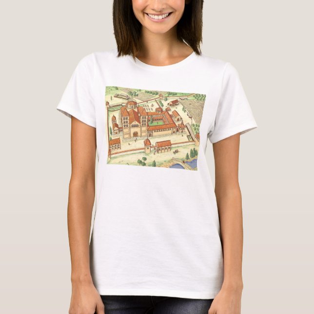 Romanesque-Abtei. Modell T-Shirt (Vorderseite)