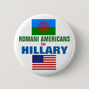 Romani Amerikaner für Hillary 2016 Button