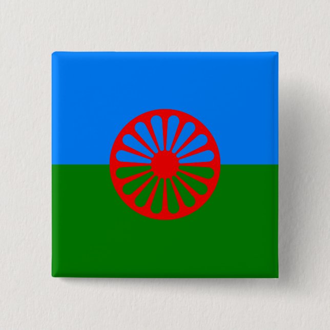 Romani Flag Button (Vorderseite)