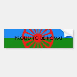 Romani Flagge, STOLZ, ROM ZU SEIN! Autoaufkleber