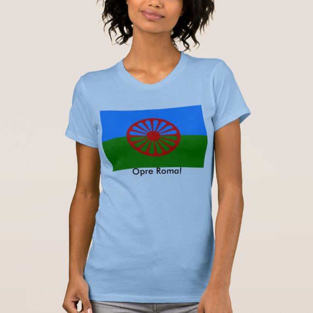 Romani Flagge T-Shirt (Vorderseite)