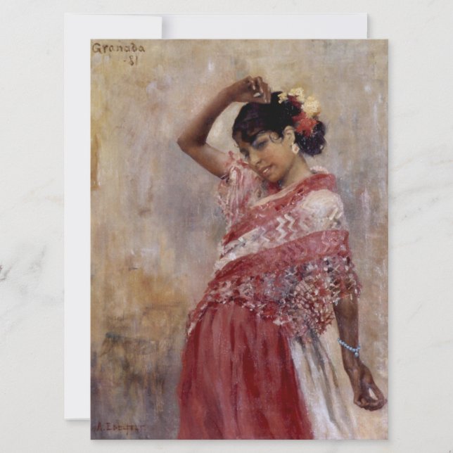 Romani Sinti und Roma Woman Dancing (von Albert Ed Karte (Vorderseite)