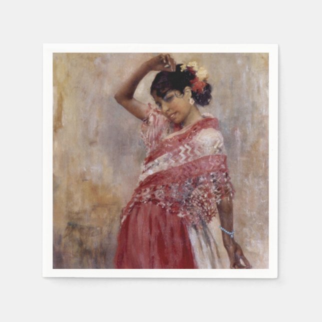 Romani Sinti und Roma Woman Dancing (von Albert Ed Serviette (Vorderseite)