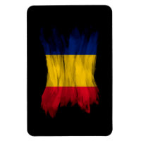 Romania flag brush stroke, national flag