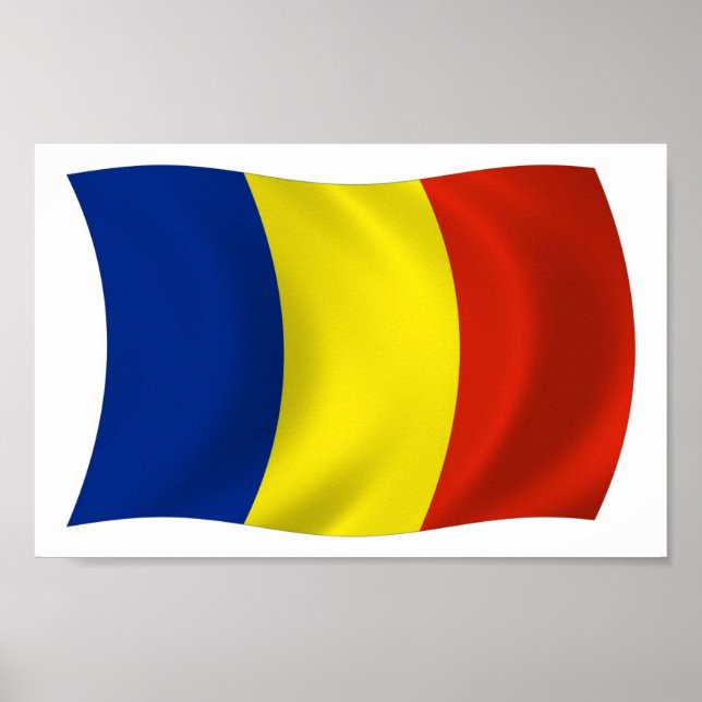 Romania Flag Poster Print (Vorne)
