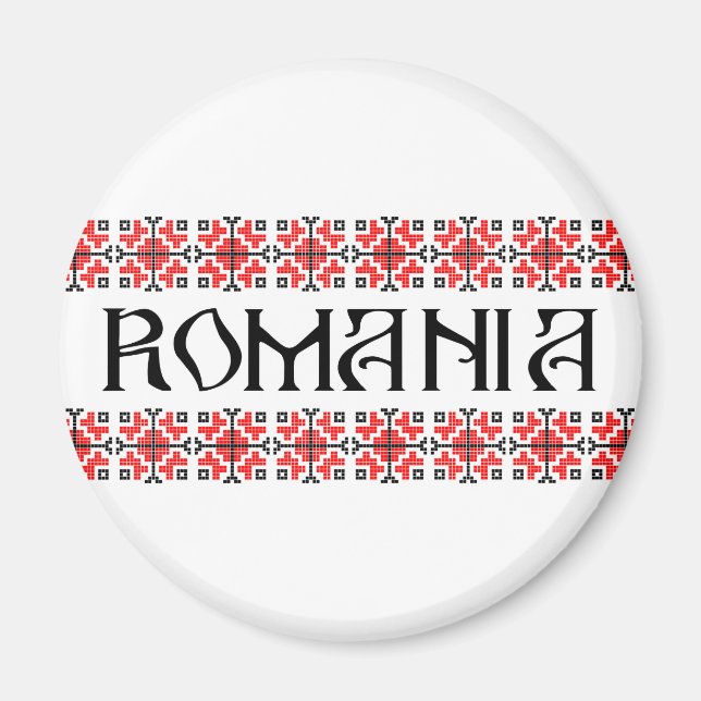 romania Land Symbol Name Text Folk Motif Tradit Magnet (Vorne)