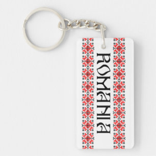 romania Land Symbol Name Text Folk Motiv Schlüsselanhänger