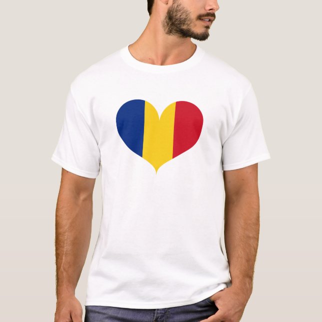 România - Rumänische Flagge T-Shirt (Vorderseite)
