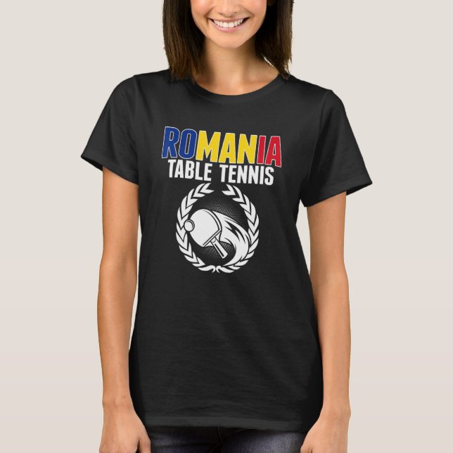 Romania Table Tennis     Romanian Ping Pong Suppor T-Shirt (Vorderseite)